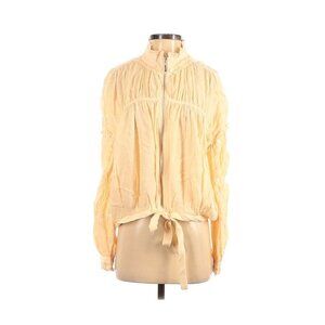 Ella Blue Jacket Top Women Size Medium